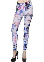 Lady's Tie Dye Ink Drops Tights