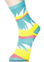 3 Single Pair Bundle Pack Lady's The Flamingo Novelty Crew Socks