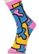 3 Single Pair Bundle Pack Lady's The Cards Novelty Crew Socks