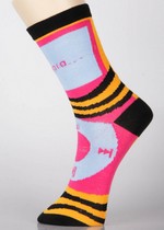 3 Single Pair Bundle Pack Lady's Playlist Novelty Crew Socks