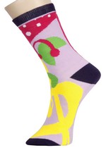 3 Single Pair Bundle Pack Lady's Wonderland Novelty Crew Socks