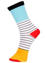 3 Single Pair Bundle Pack Lady's Pin Stripes Anklet Design Novelty Crew Socks
