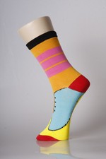 3 Single Pair Bundle Pack Lady's Sneaker Design  Novelty Crew Socks