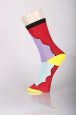 3 Single Pair Bundle Pack Lady's Melrose Design Novelty Crew Socks