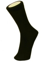 SOLID BLACK MENS DRESS SOCKS