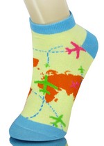 AERIAL MAP LOW CUT SOCKS