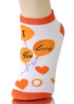 I LOVE YOU BALLOONS LOW CUT SOCKS
