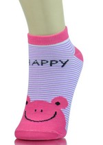 HAPPY FROG PIN STRIPED LOW CUT SOCKS