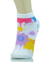OUTLINES AND PAINTBALL SPLATTER LOW CUT SOCKS