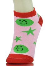 HAPPY FACES AND STARS LOW CUT SOCKS