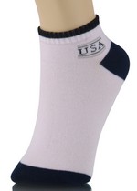 USA CONTRAST STAMP LOW CUT SOCKS