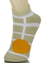 GRID PATTERN AND POLKA DOT LOW CUT SOCKS