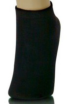 SOLID BLACK ANKLE CUT SPANDEX SOCKS