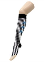 STRIPE SKULLS KNEE HIGH SOCKS
