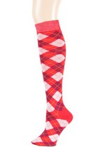 Single Pair Pack Fashion Design Classic Argyle Knee High Socks