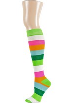 Single Pair Pack Fashion Design Rainbow Stripe Knee High Socks