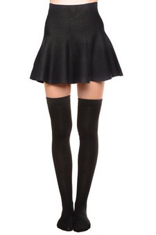 over the knee high black socks