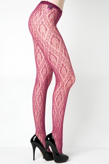 Stella Elyse Illuminated Lights Diamond Link Chain Fishnet Pantyhose