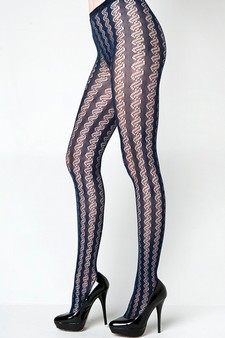 Stella Elyse Coiled Lines Fishnet Pantyhose