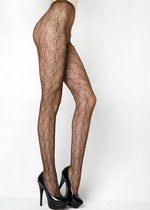 SPIROGRAPH PATTERN FISHNET PANTYHOSE COFFEE