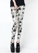 STELLA ELYSE DIGITAL HOUNDSTOOTH PRINTED LIQUID LEGGINGS