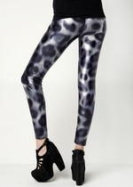 STELLA ELYSE LEOPARD SPOTS PRINTED LIQUID LEGGINGS