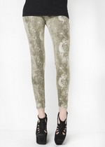 STELLA ELYSE REPTILE PATTERN PRINTED LEGGINGS