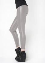 STELLA ELYSE EMBELLISHED SIDE DETAIL MATTE LIQUID LEGGINGS GREY