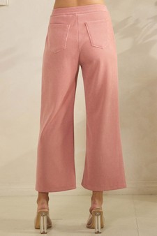 Women’s Wide Leg Corduroy Cropped Pants style 2