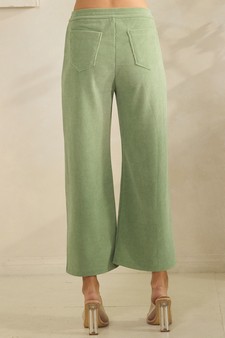 Women’s Wide Leg Corduroy Cropped Pants style 2