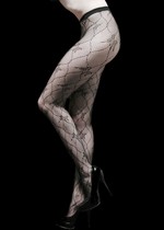 CHAIN LINK BOW FISHNET PANTYHOSE