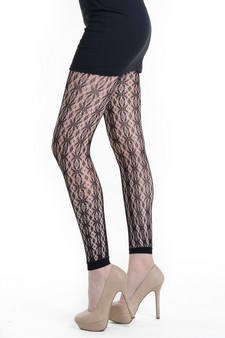 Lady's Bow-Ties Stripes Fashion Designed Footless Fishnet Tights