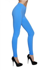 Solid Turquoise Color Seamless Legging