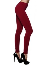 Solid Wine Red Color Seamless Legging