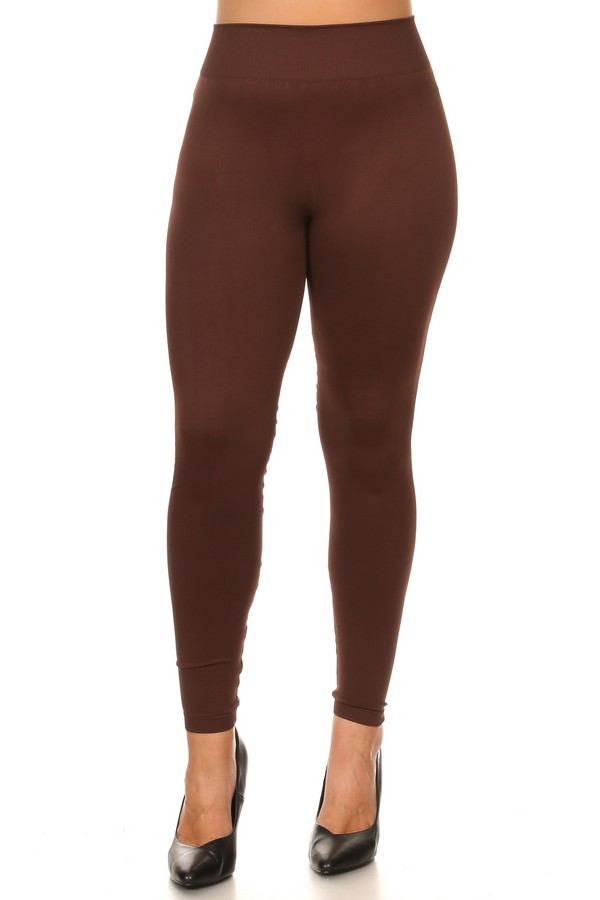 Mid Waist Full Length Leggings_Thicker Fabric Wholesale