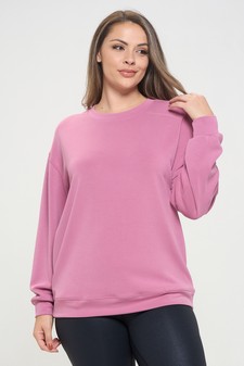 Women's Sofie Soft Modal Oversized Crew Top with Pockets