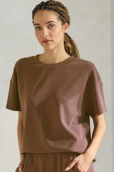 Women's Sofie Soft Modal Oversized Short Sleeve Crew Top