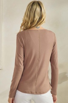 Pure Comfort LuxeAir Ribbed Long Sleeve Button Up Cardigan style 2