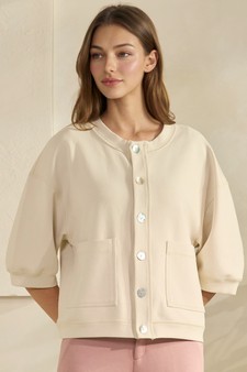 Soft Cotton Modal Front Button Pocket Cardigan style 4