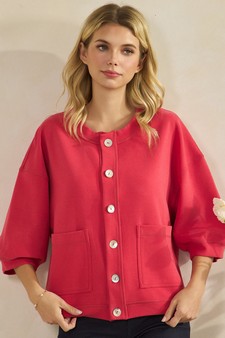 Soft Cotton Modal Front Button Pocket Cardigan style 4