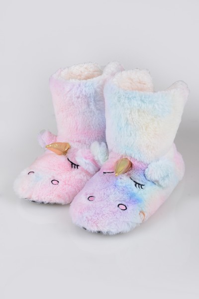 rainbow slipper boots