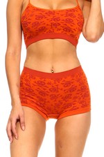 WOMENS COTTON BLEND SKULL PRINT BOY SHORTS