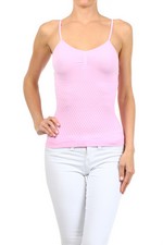 WOMENS SEAMLESS SPAGHETTI STRAP SHAPEWEAR PINK