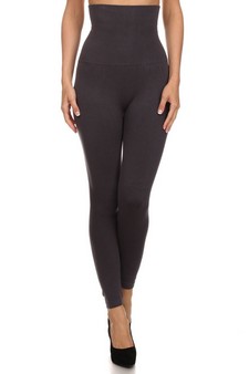 High Waist Compression Tights with French Terry Lining