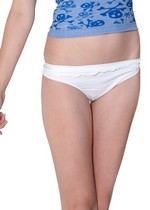 WOMENS LACE SCALLOPED TRIM SEAMLESS UNDERWEAR THONGS