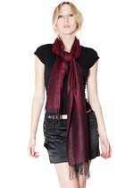 PASHMINA SCARF WITH OVERSIZED LEOPARD PRINT SPOTS