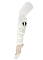 DECORATIVE WOODEN BUTTON KNIT LEGWARMERS style 8
