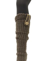 RIB KNIT LEGWARMERS WITH EMBELLISHED BUTTON TAB style 3
