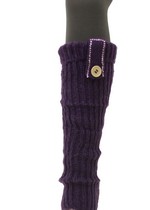 RIB KNIT LEGWARMERS WITH EMBELLISHED BUTTON TAB style 4