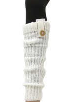 RIB KNIT LEGWARMERS WITH EMBELLISHED BUTTON TAB style 7